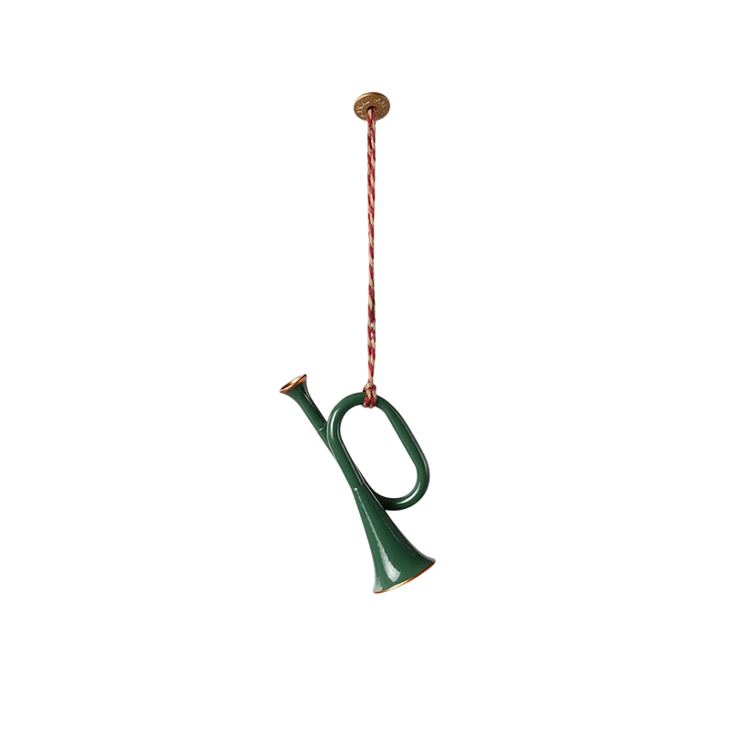 Maileg Metallornament Trompete Dark Green