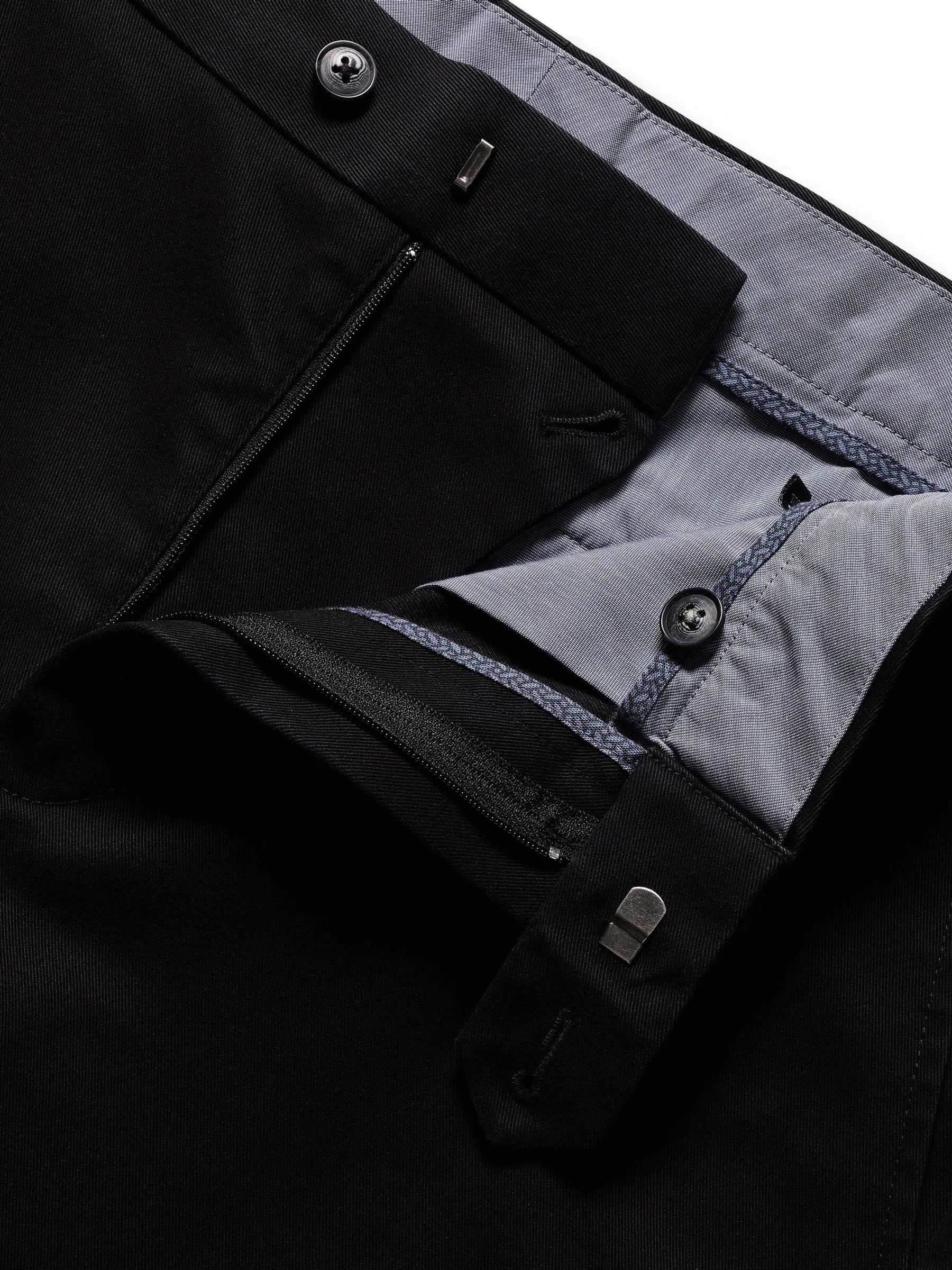 Zwart - Charles Tyrwhitt Classic Fit ultimate chino zonder plooien