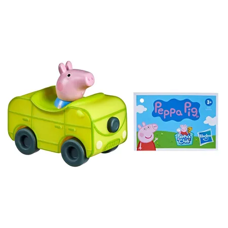 Hasbro Peppa Pig Minifahrzeuge, Vorschulspielzeug mit befestigter Figur, 1 Stück, 10-fach sortiert