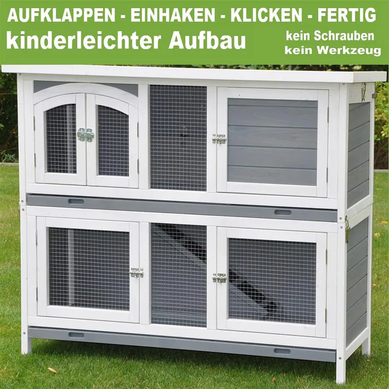 Nanook Klapp Kleintierstall - einfache Klick-Montage