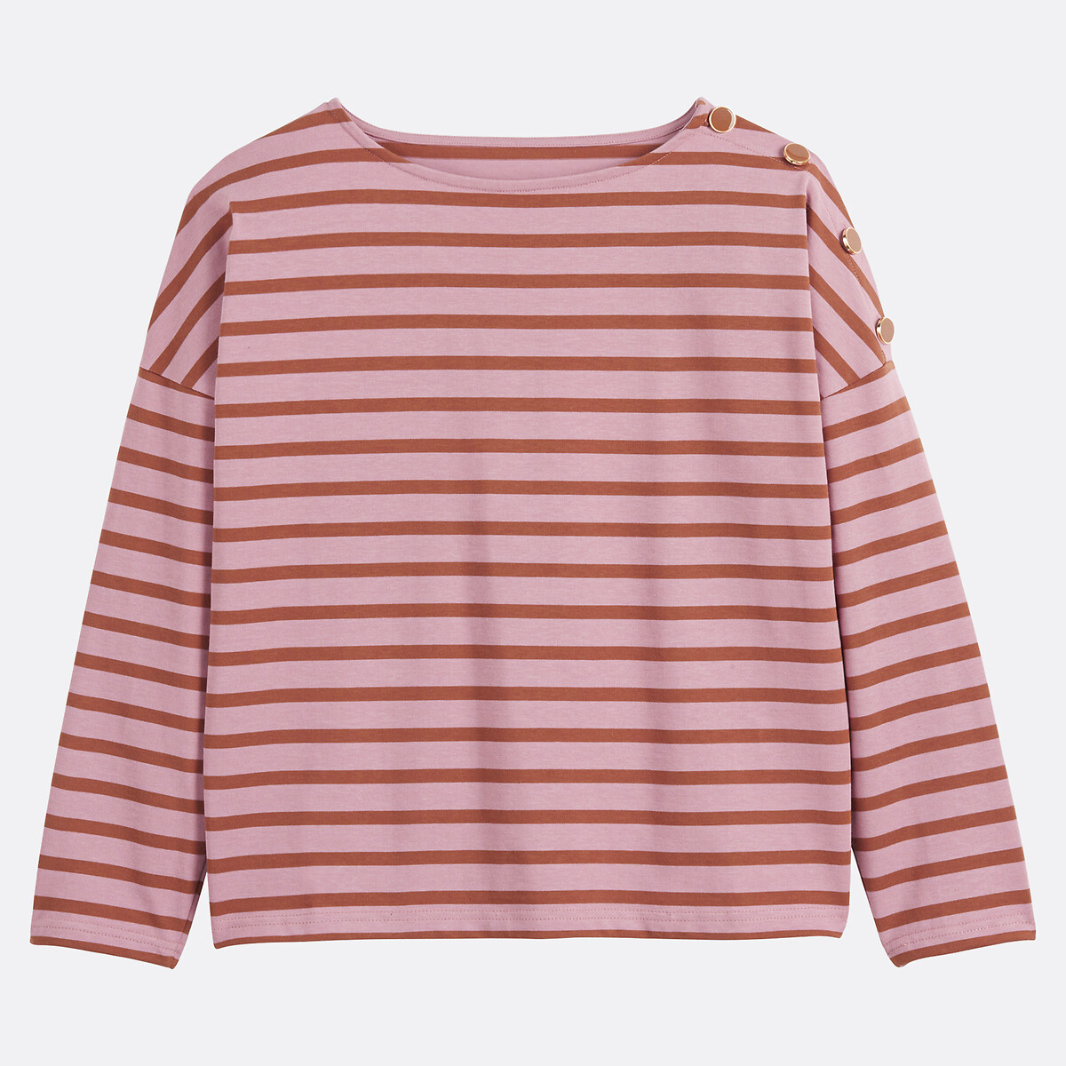 COLEÇÕES LA REDOUTE<br>Camisa azul marinho com volume solto, Signature AIMIE