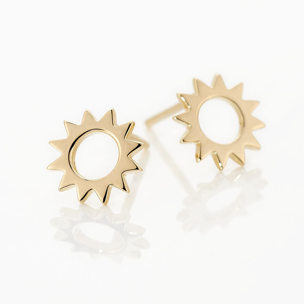 Boucles D'oreilles Puces Adelinda Plaqué Or Jaune