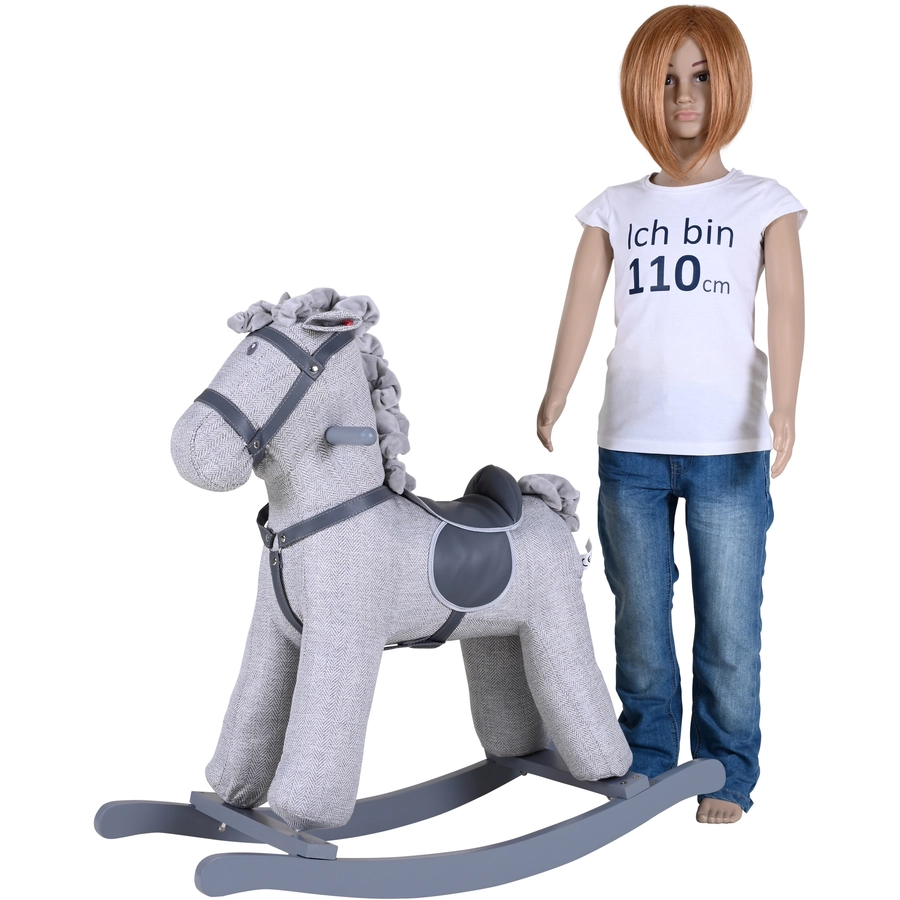 knorr toys® Schaukelpferd Grey horse grau