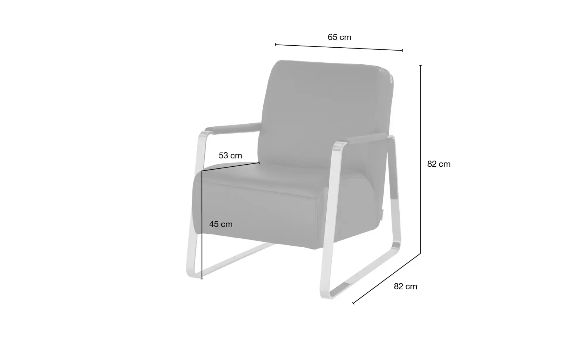 W.SCHILLIG Sessel aus Leder 17350 Quadroo