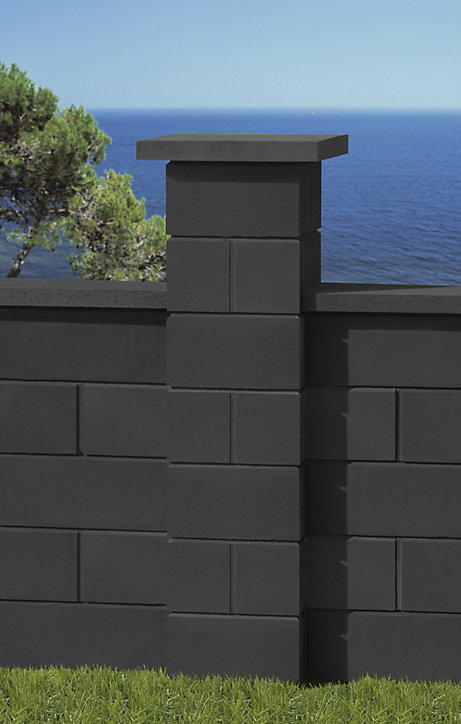 Elément de pilier 30 x 30 cm anthracite