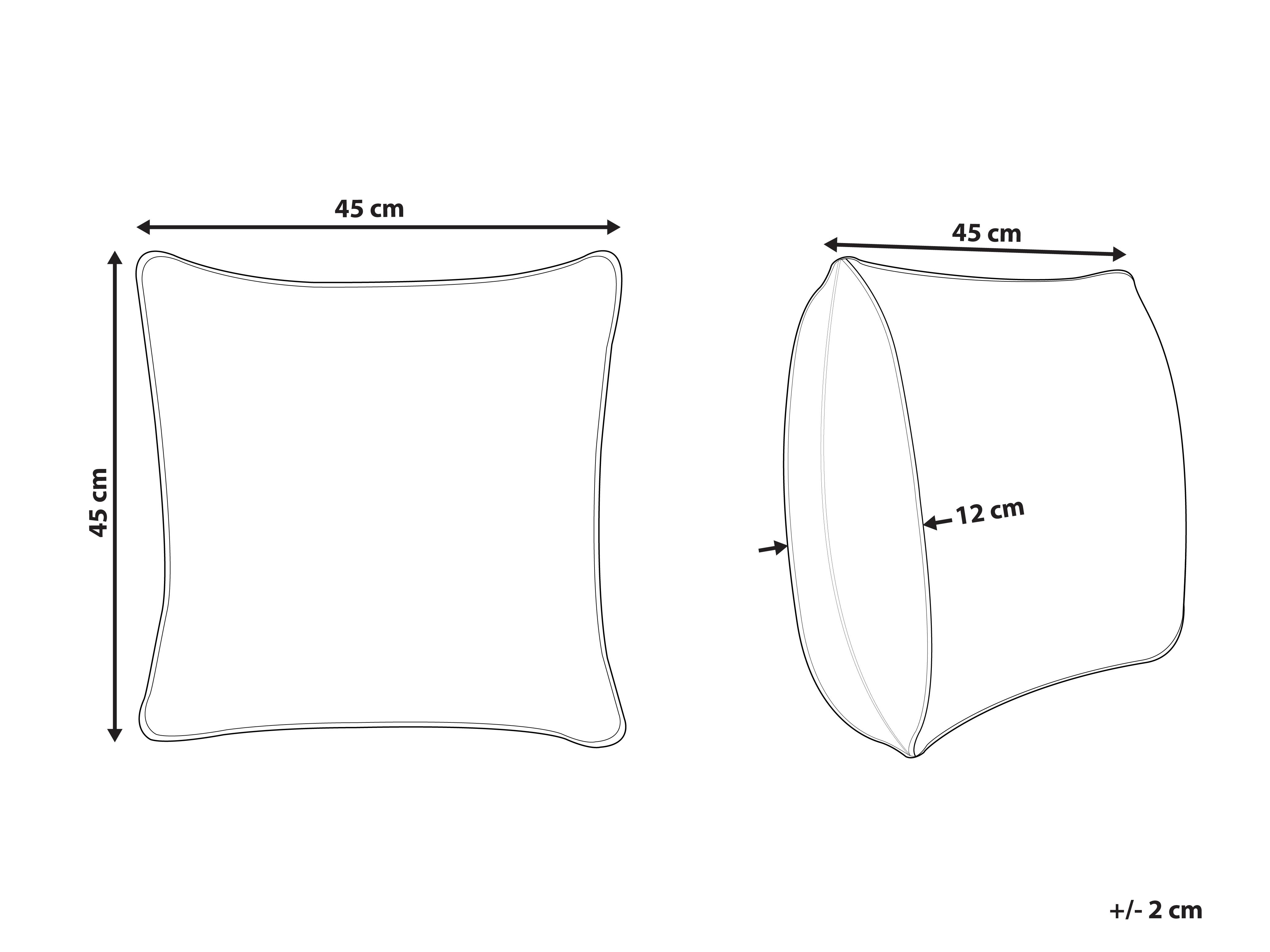 Sierkussen DOURIS 45 x 45 cm Lichtbeige geblokt patroon