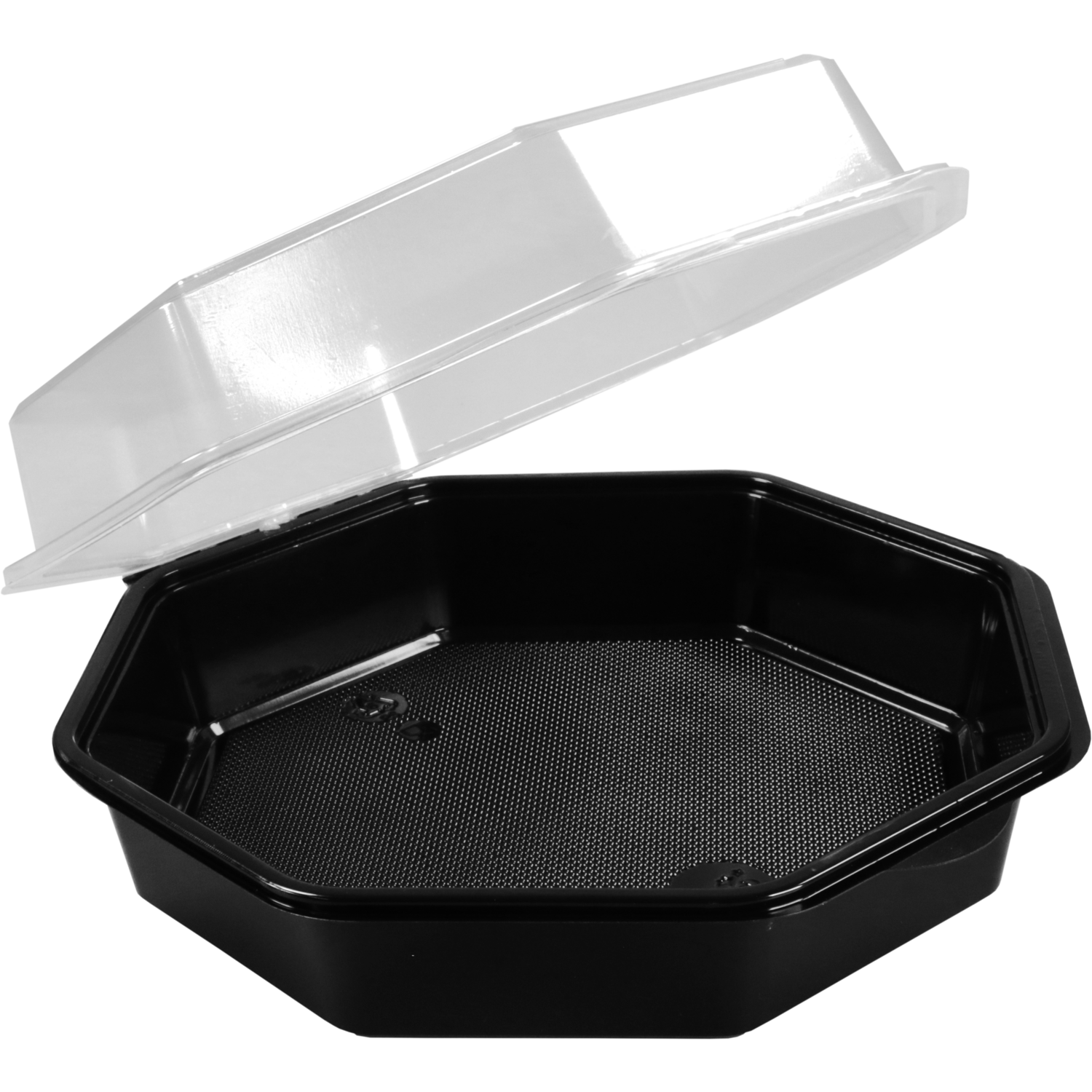 Depa Bak, PS, 1300ml, Ø230mm, octaviewbox, 80mm, zwart/transparant
