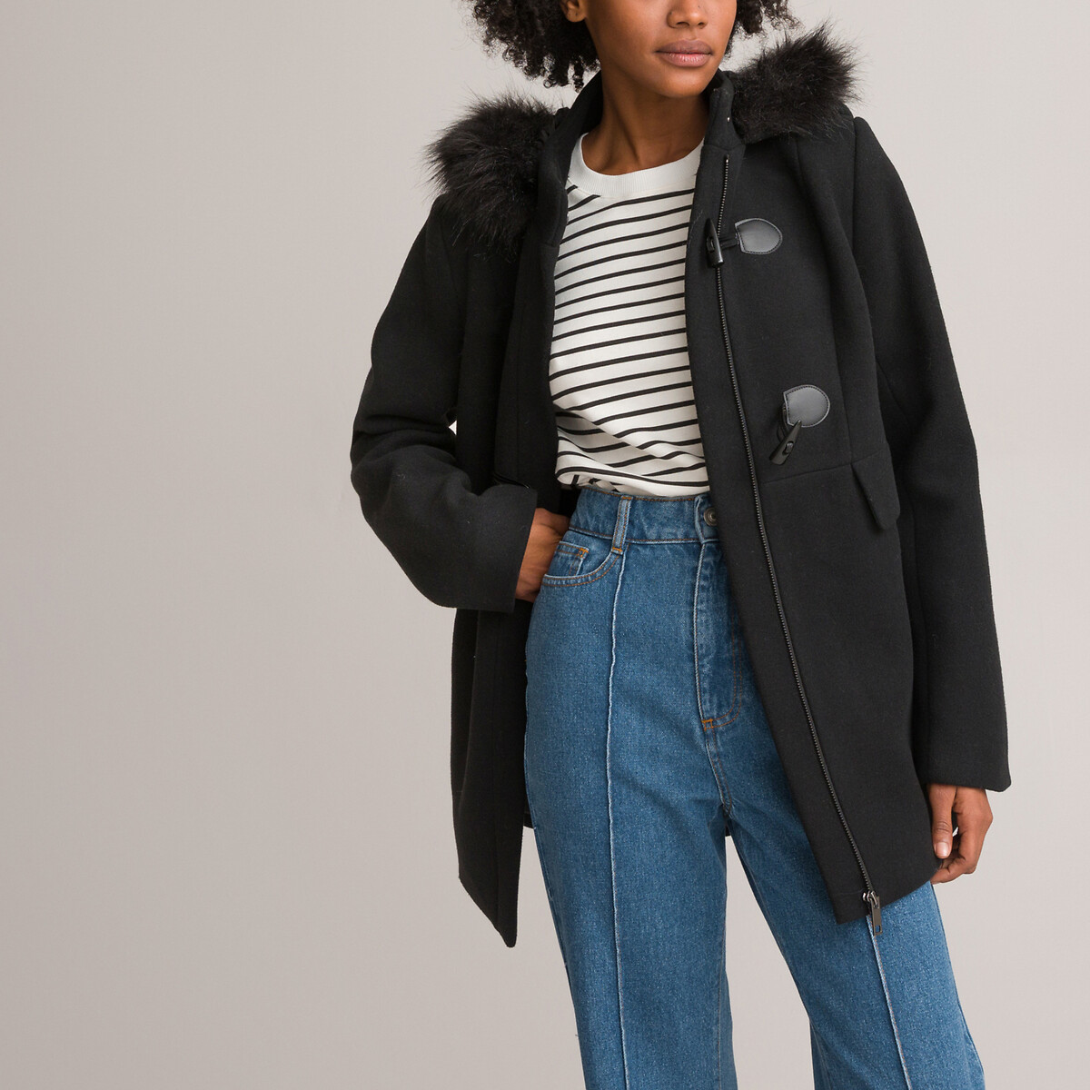 COLEÇÕES LA REDOUTE<br>Duffelcoat met kap