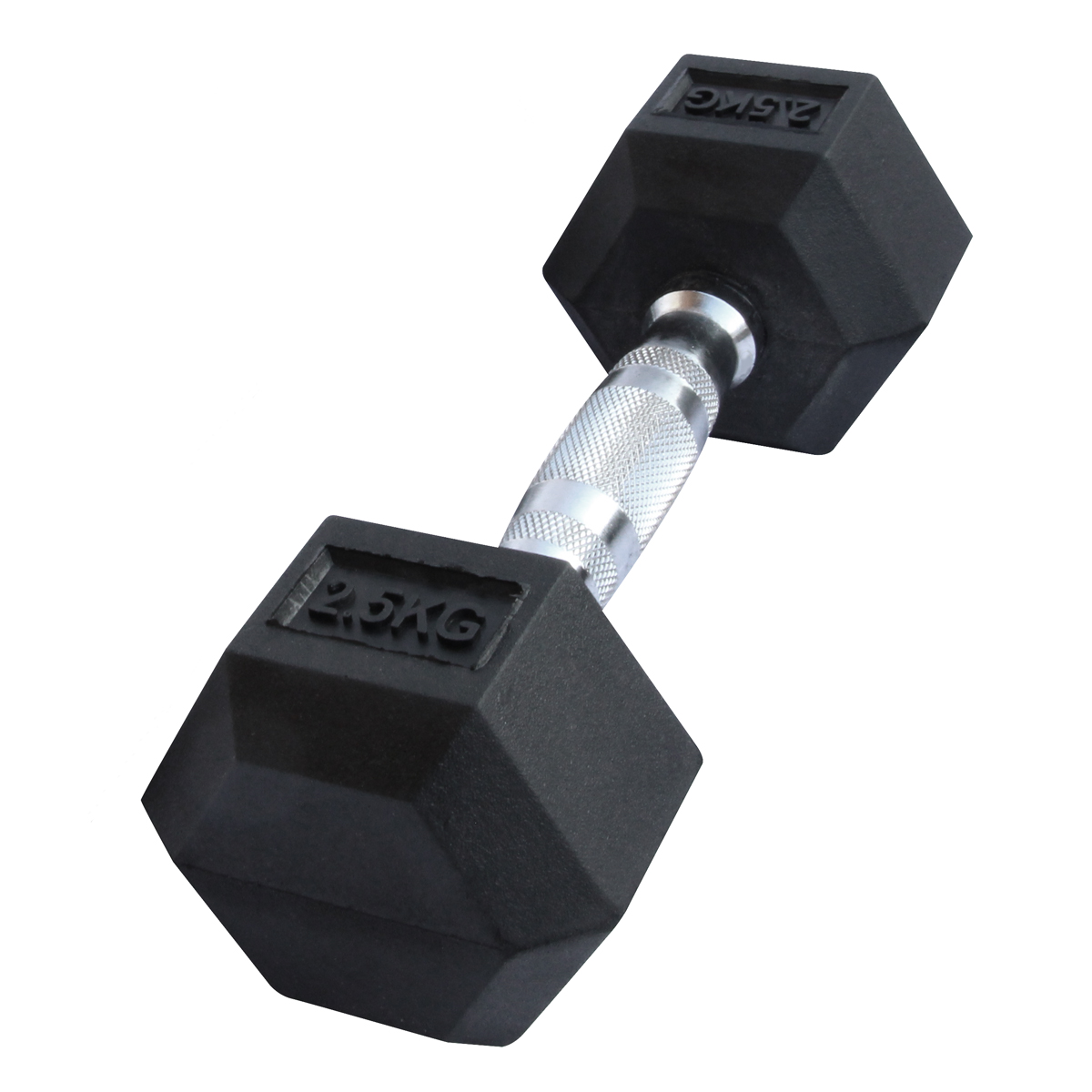 Halter hexagonal de borracha Gladiatorfit de 2,50 kg