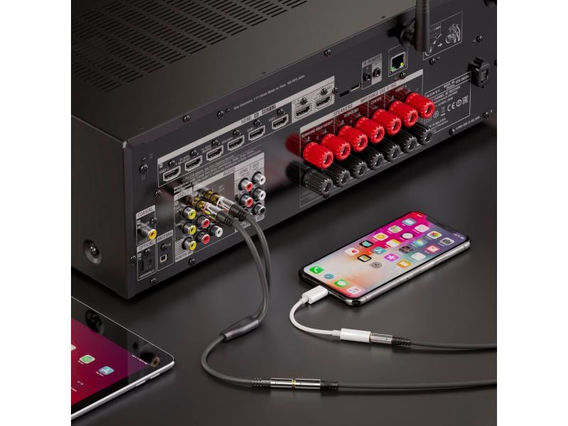 sonero Audio-Kabel Cinch - 3.5 mm Klinke 0.25 m sonero 2x Cinch auf 3,5mm Audio Adapter Kabel 0,25m