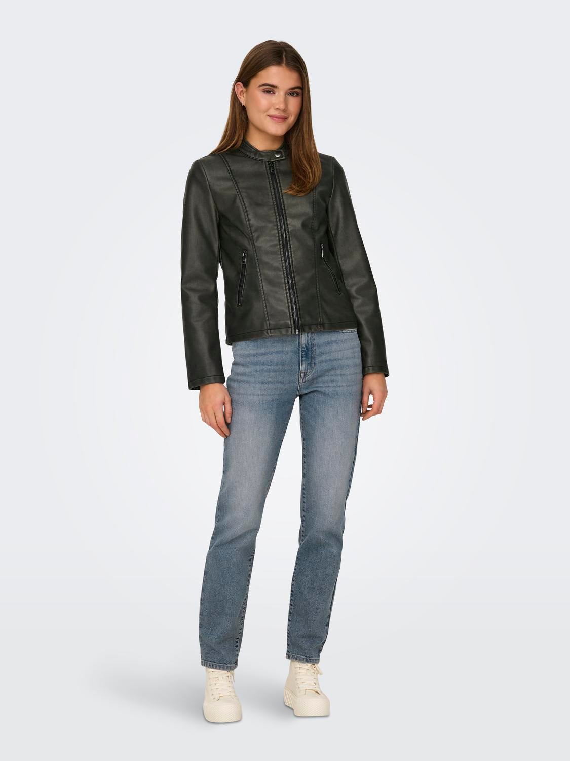 ONLELLAMELISA Kunstlederjacke Black
