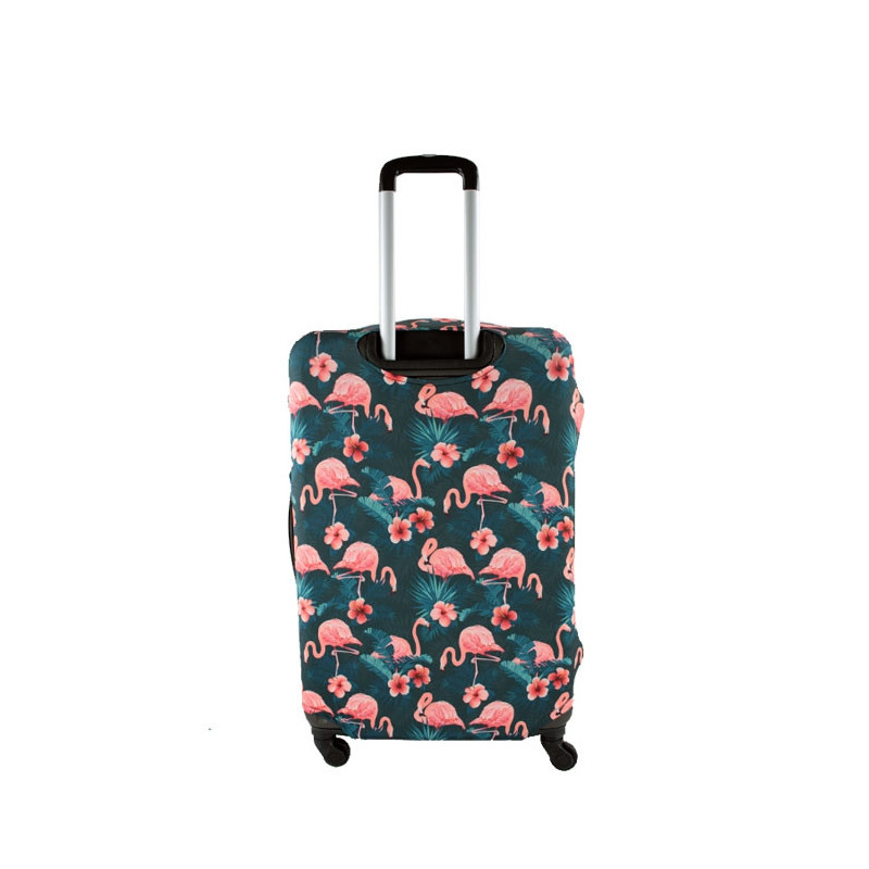 Housse de valise taille M Flamant Rose
