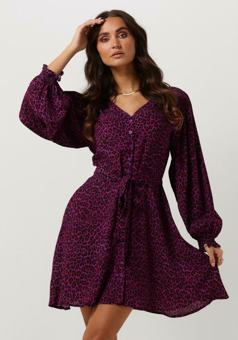 YDENCE paarse ydence mini jurk dress bailey