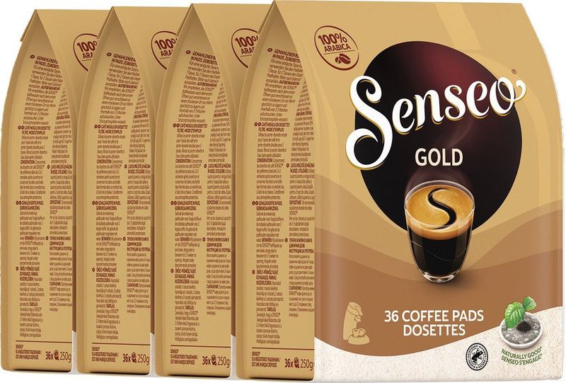Senseo Gold Koffiepads - Intensiteit 5/9 - 4 x 36 pads