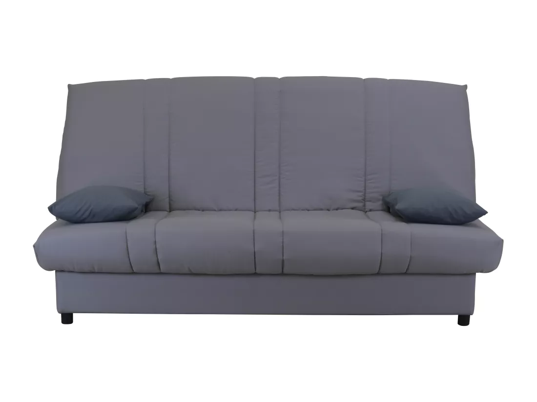 Canapé convertible clic-clac en tissu gris FARWEST III