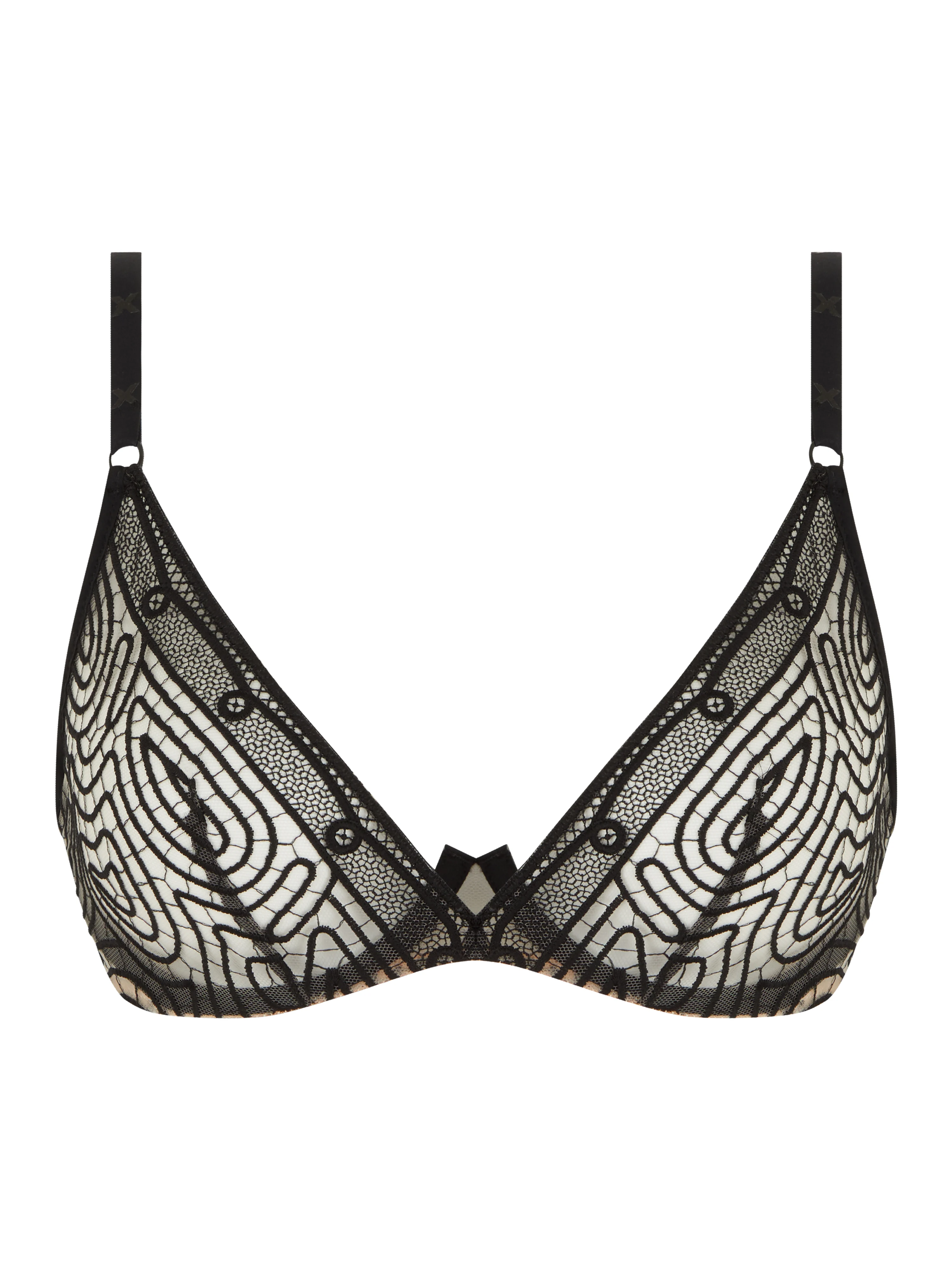VIBRATE - Soutien-gorge plongeant broderie | Multicolore