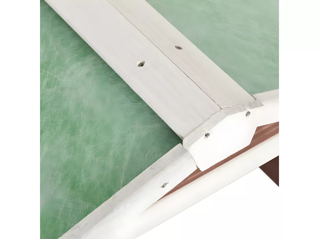 Prolenta Premium - Garage de tondeuse à gazon 72x87x50 cm Moka et blanc Sapin