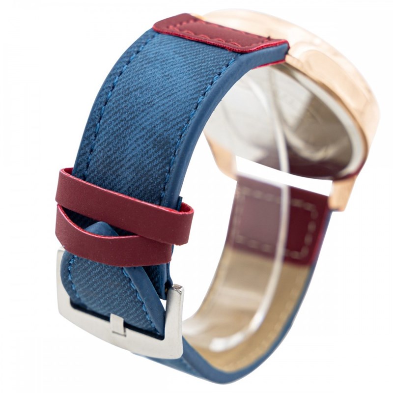 Montre Homme CHTIME bracelet Cuir Bleu