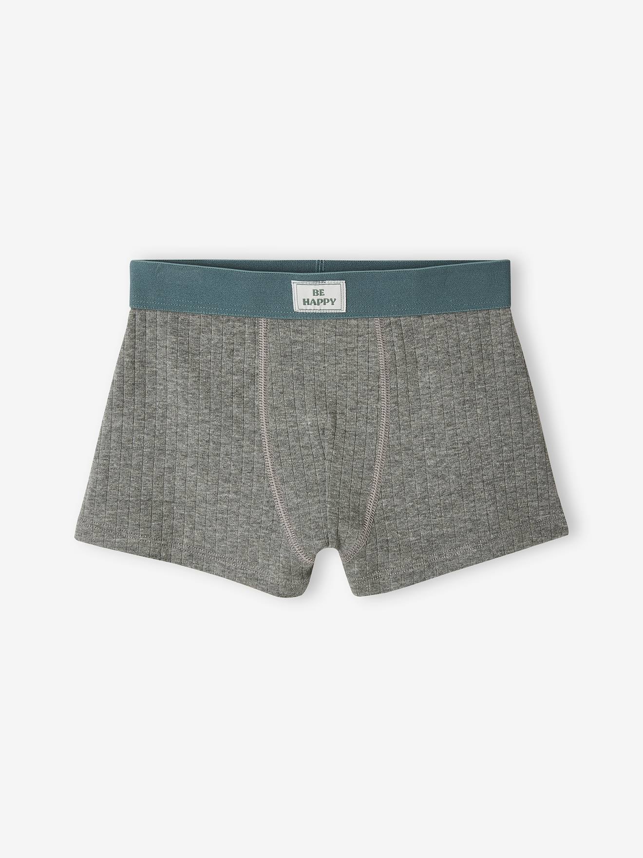 Conjunto de 3 cuecas boxer caneladas 