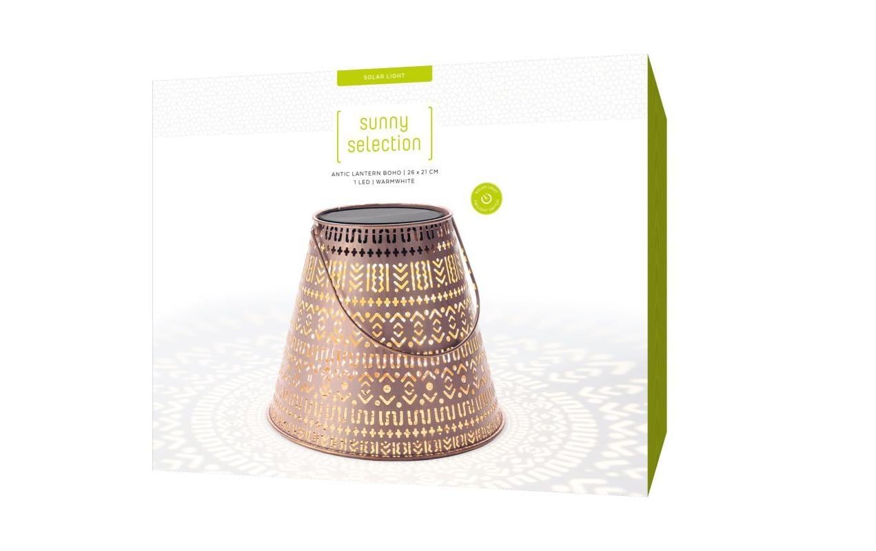 Laterne Solar Antic Boho, Ø 26 x 21 cm, Braun/AnthrazitDekolicht zum Aufstellen oder Aufhängen