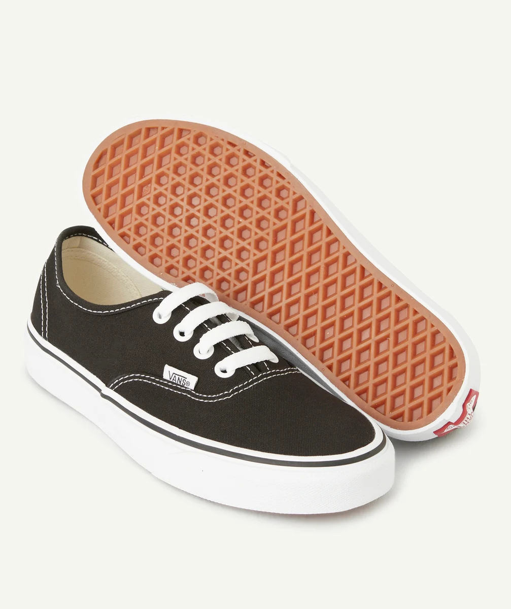 VANSBASKETS BASSES ENFANT NOIR ET BLANC AUTHENTIC