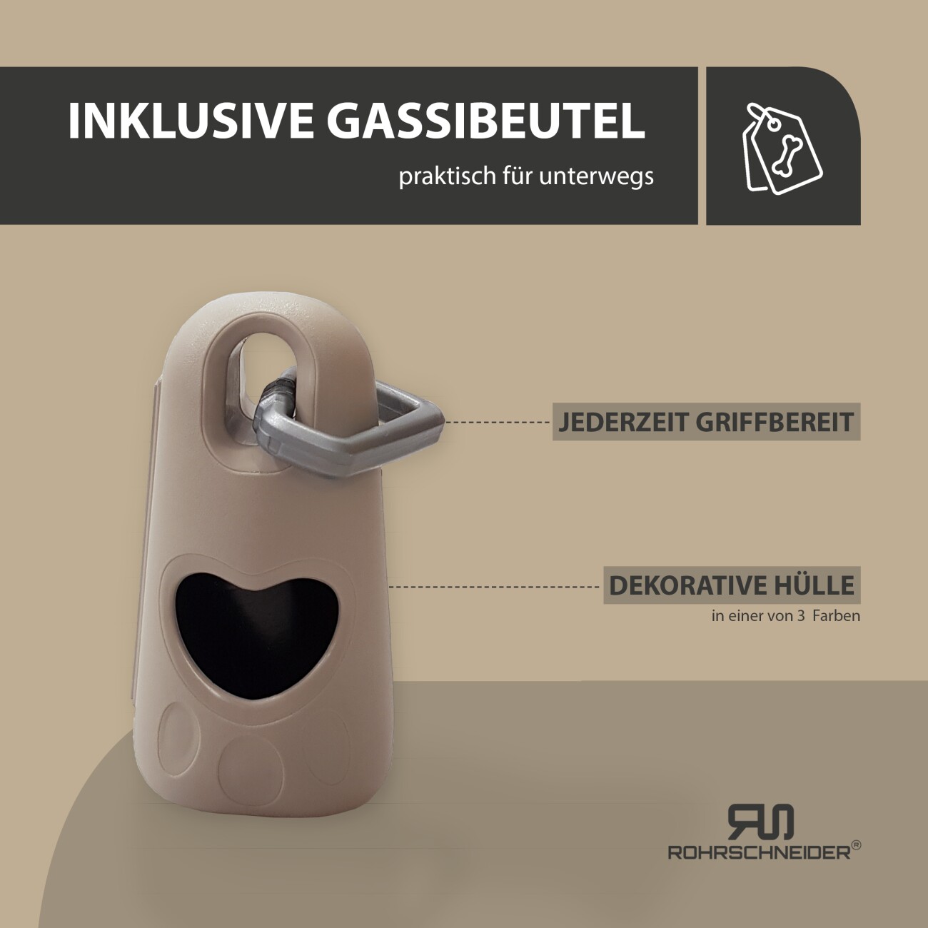Rohrschneider Hundebett waschbar, robuster Breit-Cordstoff mit Gratis-Beigabe