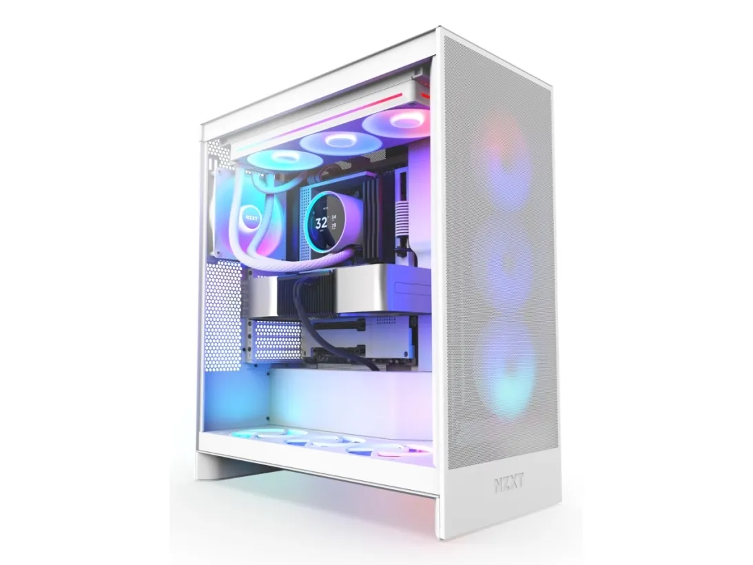 NZXT Kraken Elite 360 RGB - Processors flydende kølesystem - med LCD-display - Radiatorstørrelse: 360 mm - (for: LGA1851, LGA1700, LGA1200, LGA115x Socket, AM4, AM5) - kobber - 120 mm - hvidmatteret