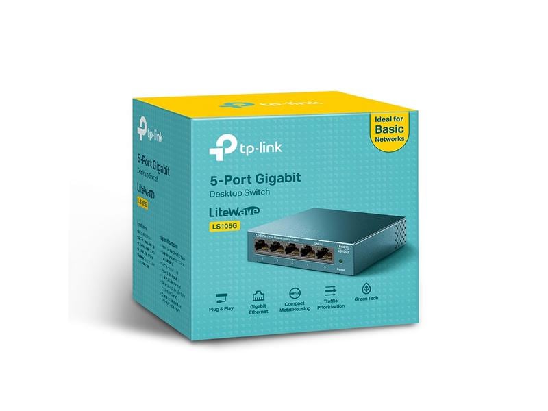 TP-Link Switch LS105G 5 Port 5-Port Desktop Switch (10/100/1000Mbps)