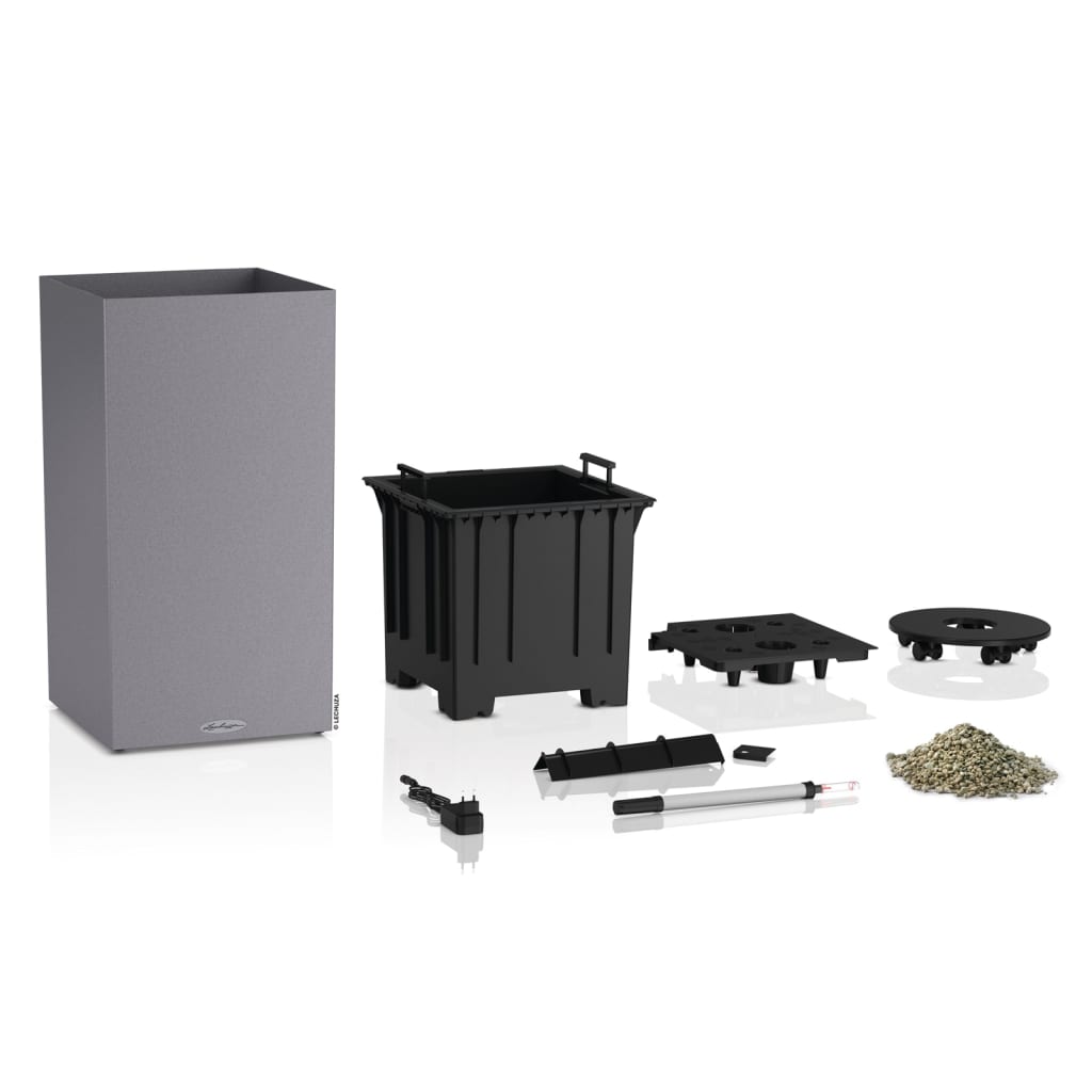 Jardinière canto stone 40 led high all-in-one 40x40 cm