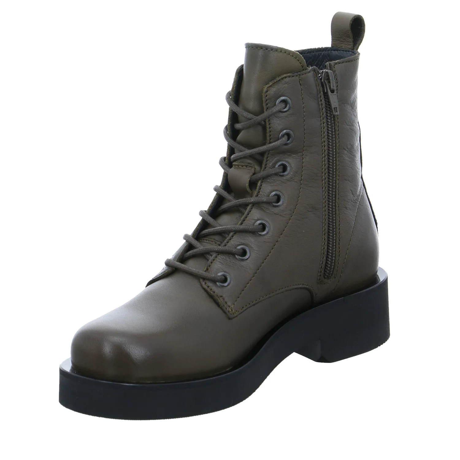 APPLE OF EDEN Boot Olive Leder