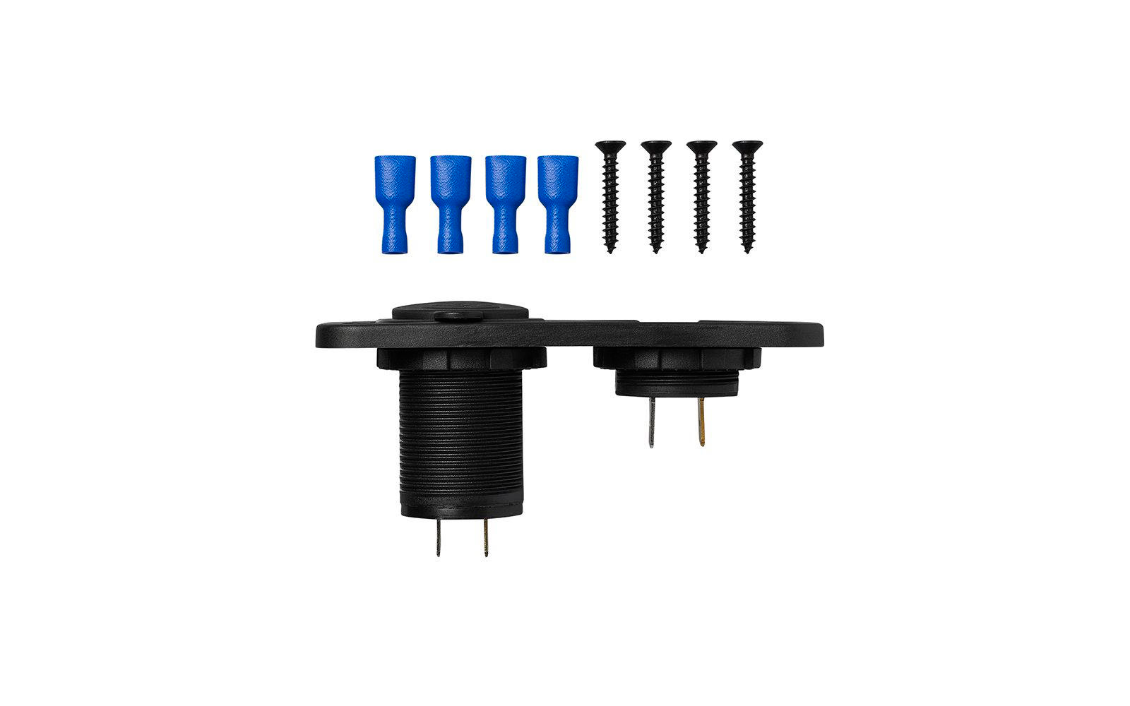ProPlus Einbau Kit Voltmeter 30 V und USB Doppelsteckdose 2 Mal 2100 mA