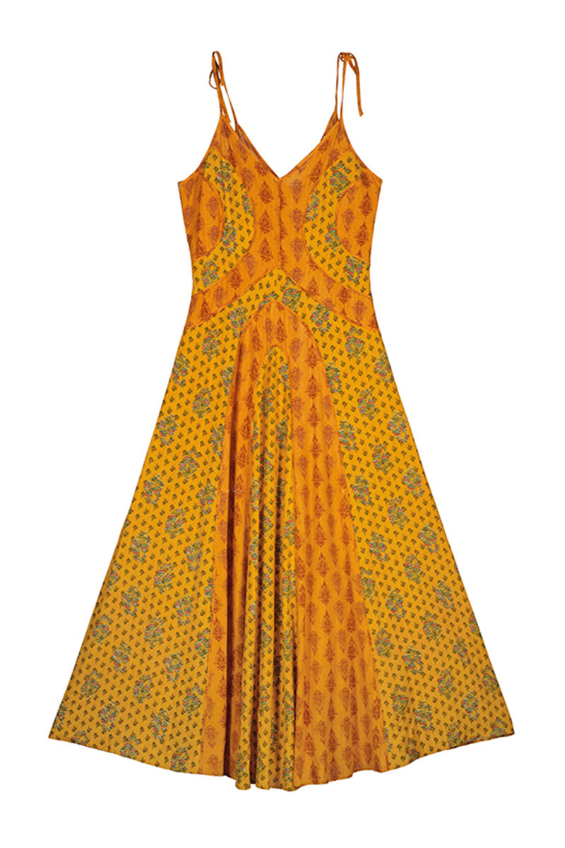 Vestido longo estampado - Multicolorido