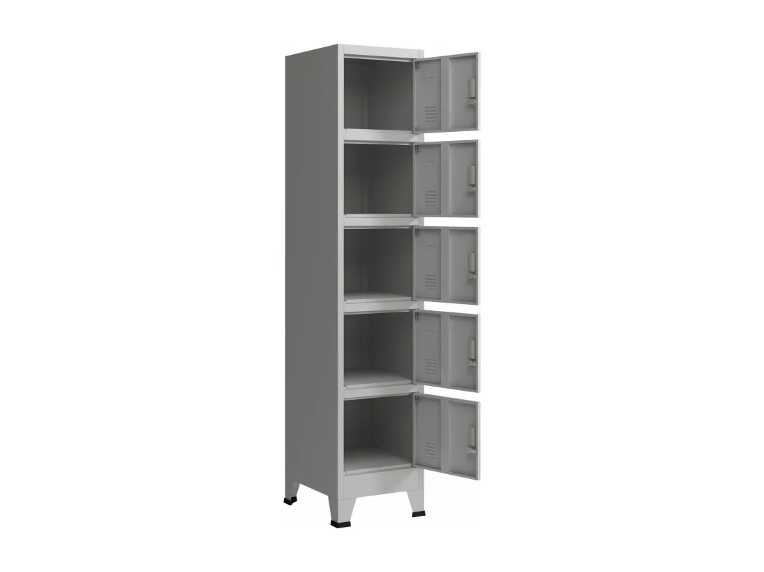 Casier de bureau armoire grise 38 x 45 x 180 cm 03_0006349