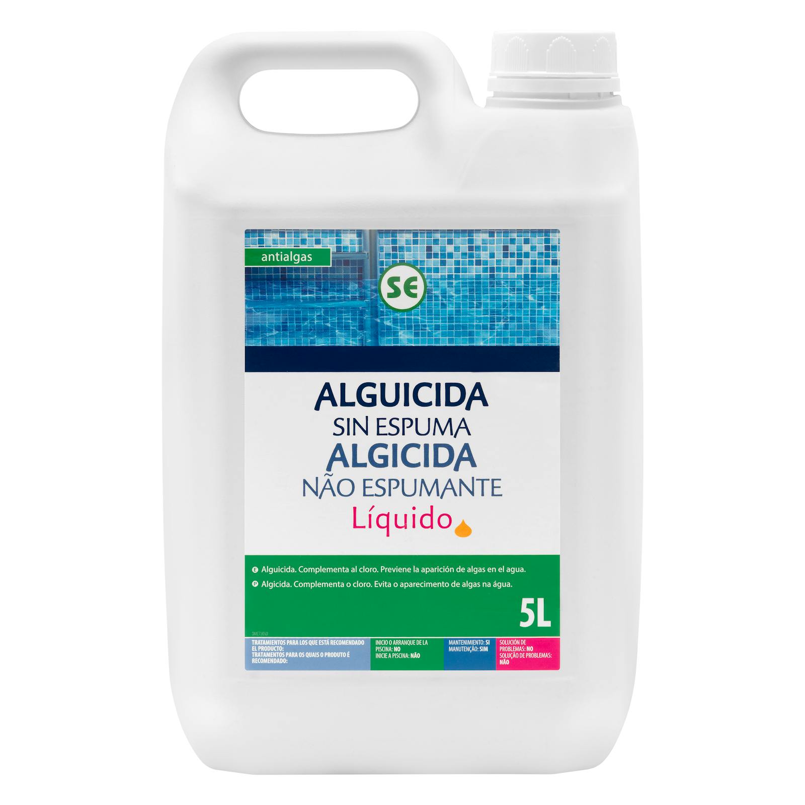 Algicide liquide sans mousse Bosque Verde pour piscines