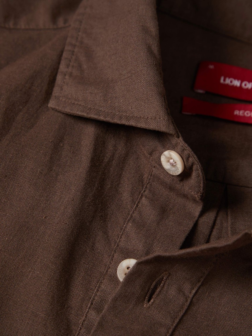 Camisa polo em linho e algodão
