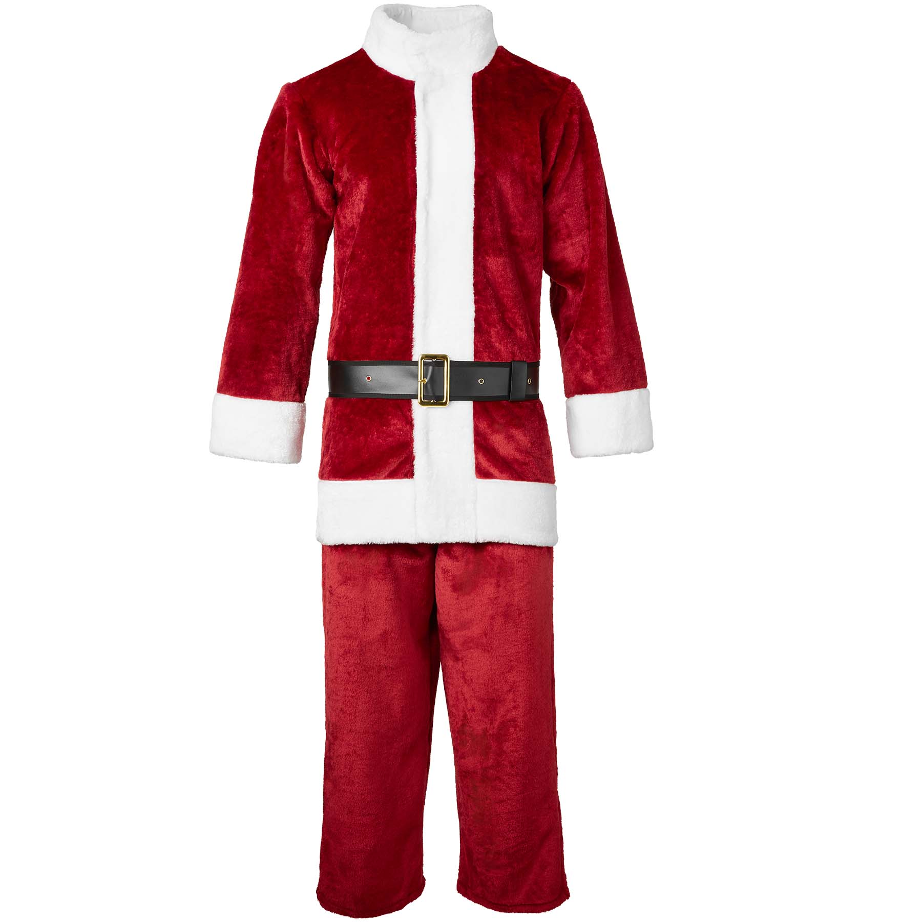 tectake® Herrenkostüm Weihnachtsmann-Set dunkelrot