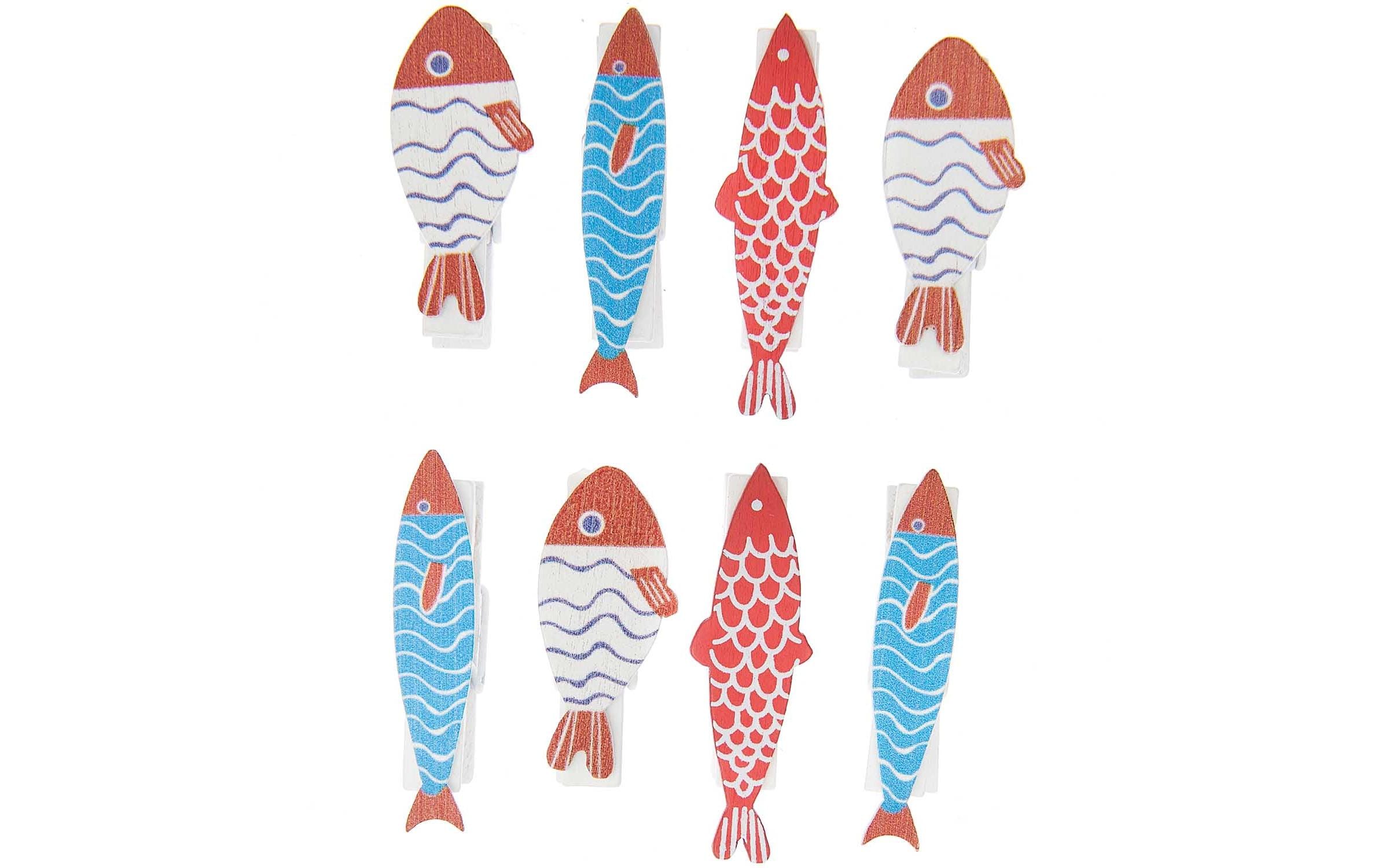 Dekoklammer Fische 8 Stück, MehrfarbigKreativ mit Rico Design