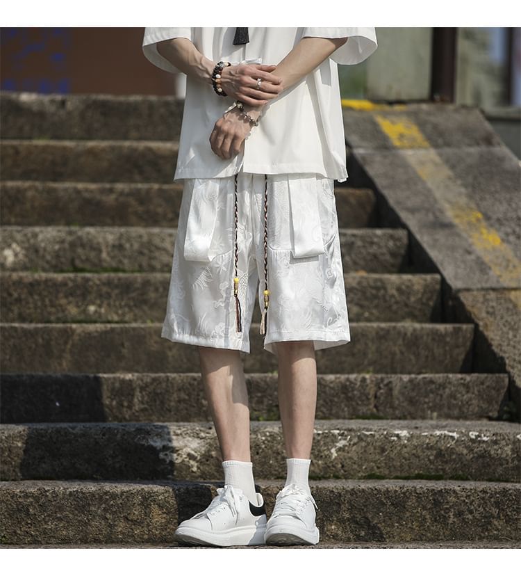 Really Point - Jacquard shorts met trekkoord in de taille