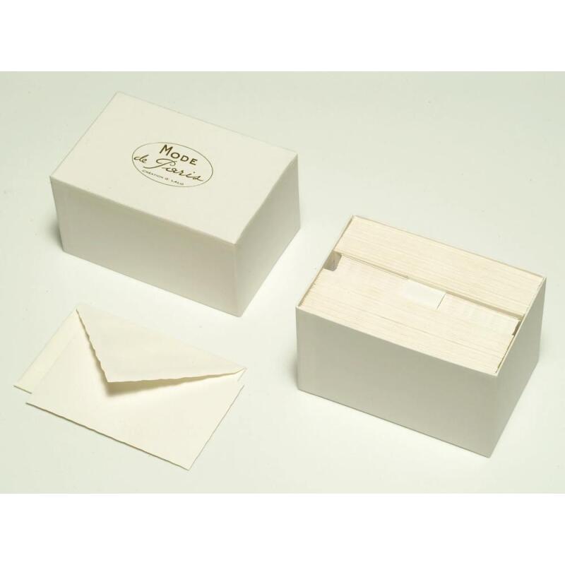 Boite Mode de Paris, 30cartes-30 enveloppes, coupe Moyen-Age