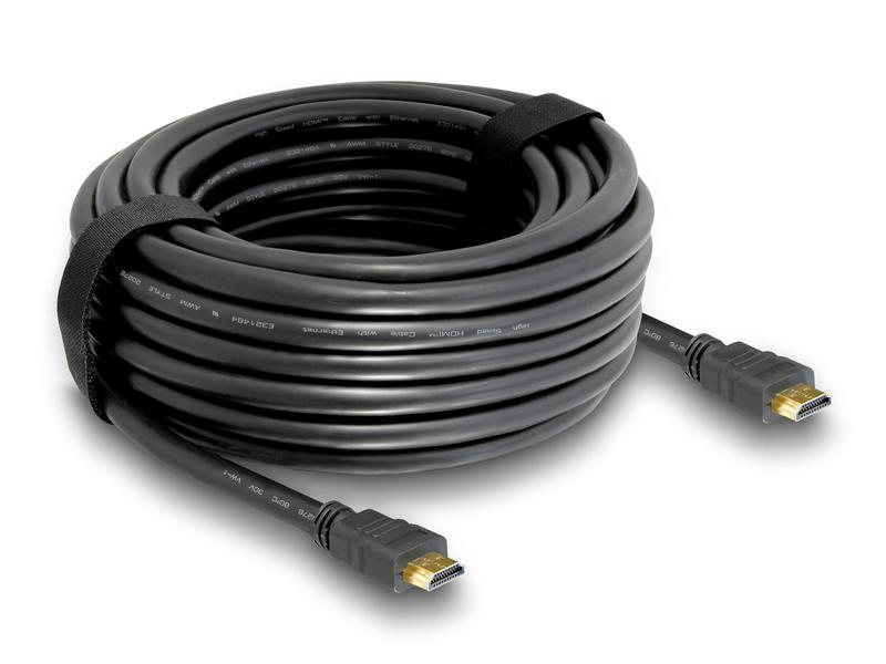 Delock Kabel 4K 30Hz HDMI - HDMI, 15 m Delock Kabel High Speed HDMI mit Ethernet – HDMI A Stecker > HDMI A Stecker 4K 15 m