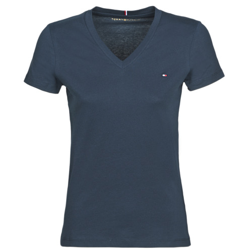 Tommy Hilfiger - HERITAGE V-NECK TEE - Marine