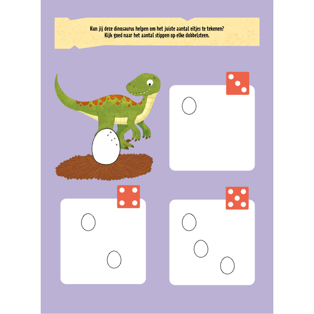 Uitgeverij ballon groot spelletjesboek - dinosauriërs