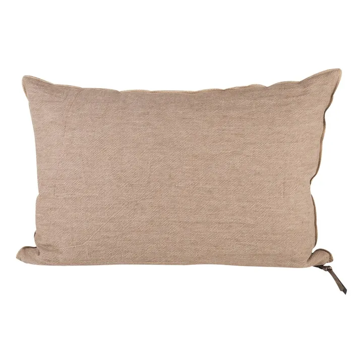 Maison de Vacances Coussin Vice Versa en Lin lavé froissé | Nude/Givré