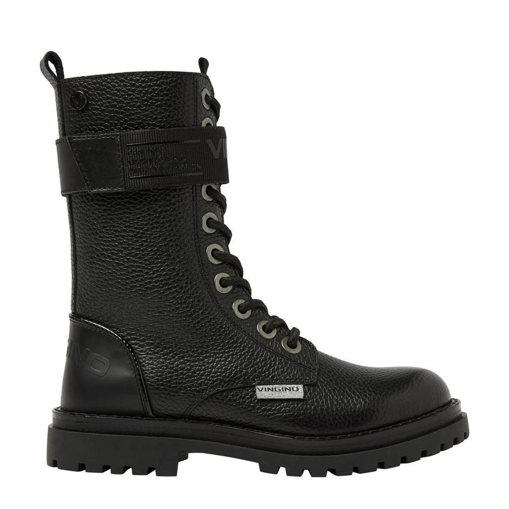 Vingino Evi XHIleren veterboots zwart