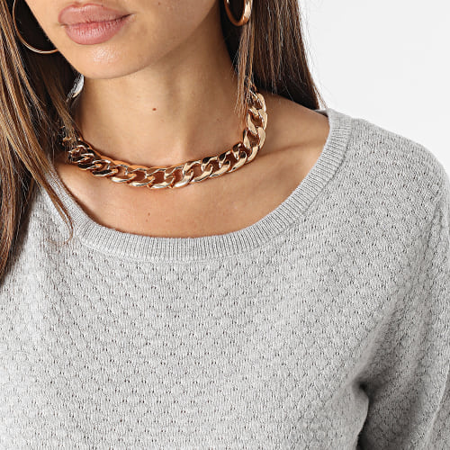 Pull Femme Care Structure Gris