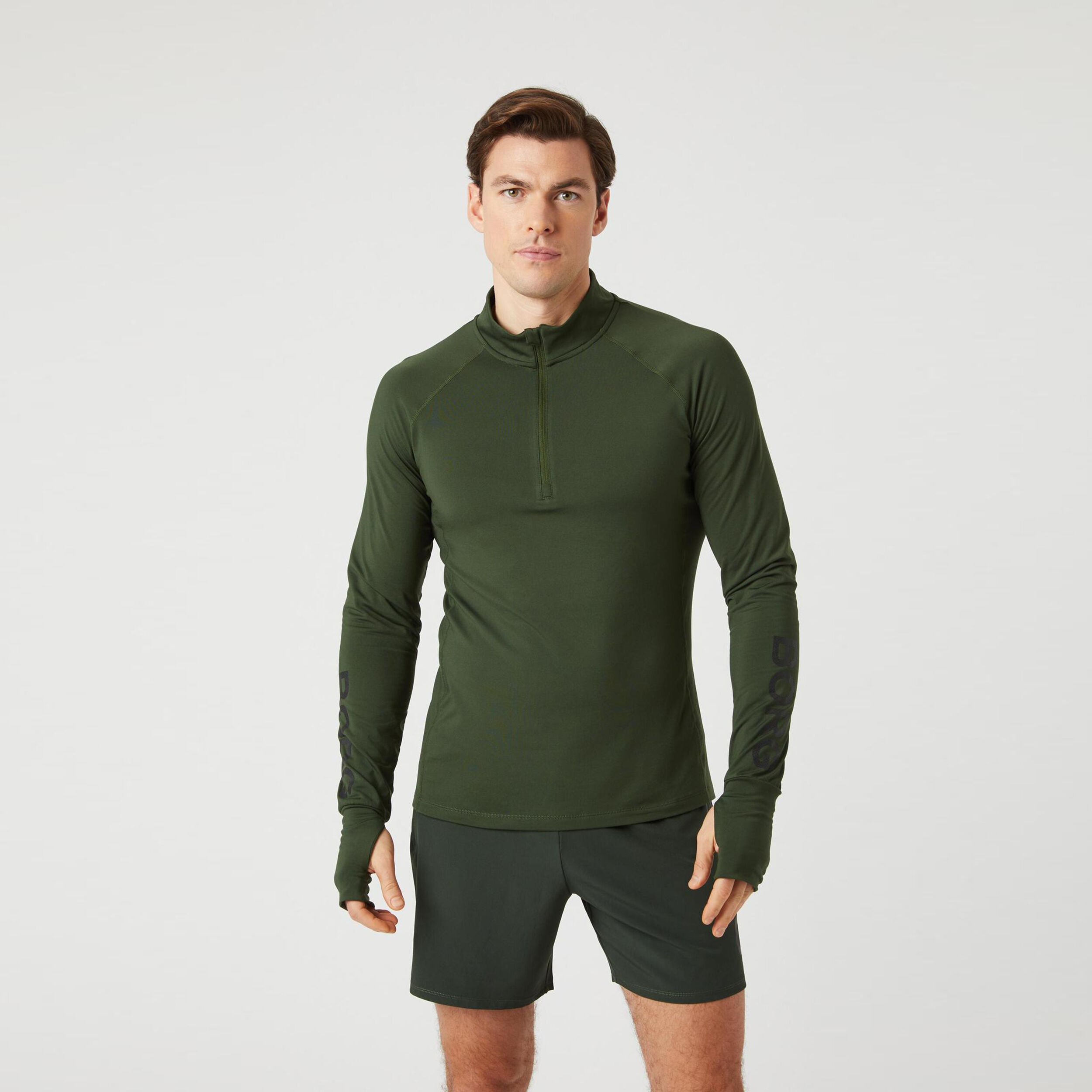 Björn Borg Midlayer Half Zip Sweat-shirt Hommes - Vert Foncé