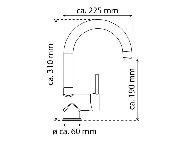 Keukenkraan Futura C, met cold-start functie