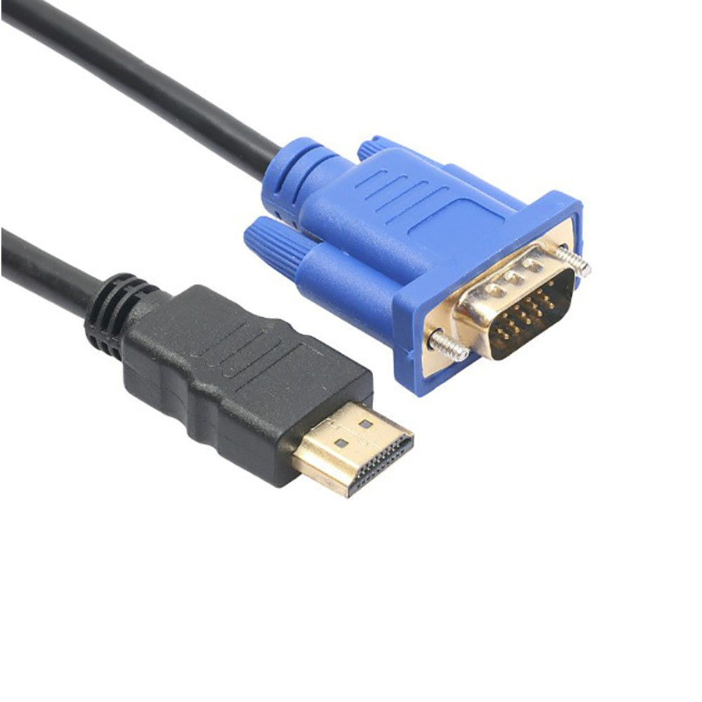 (1.8m) HDMI auf VGA 1080p@60Hz Adapter Kabel für MacOS / PC - Schwarz