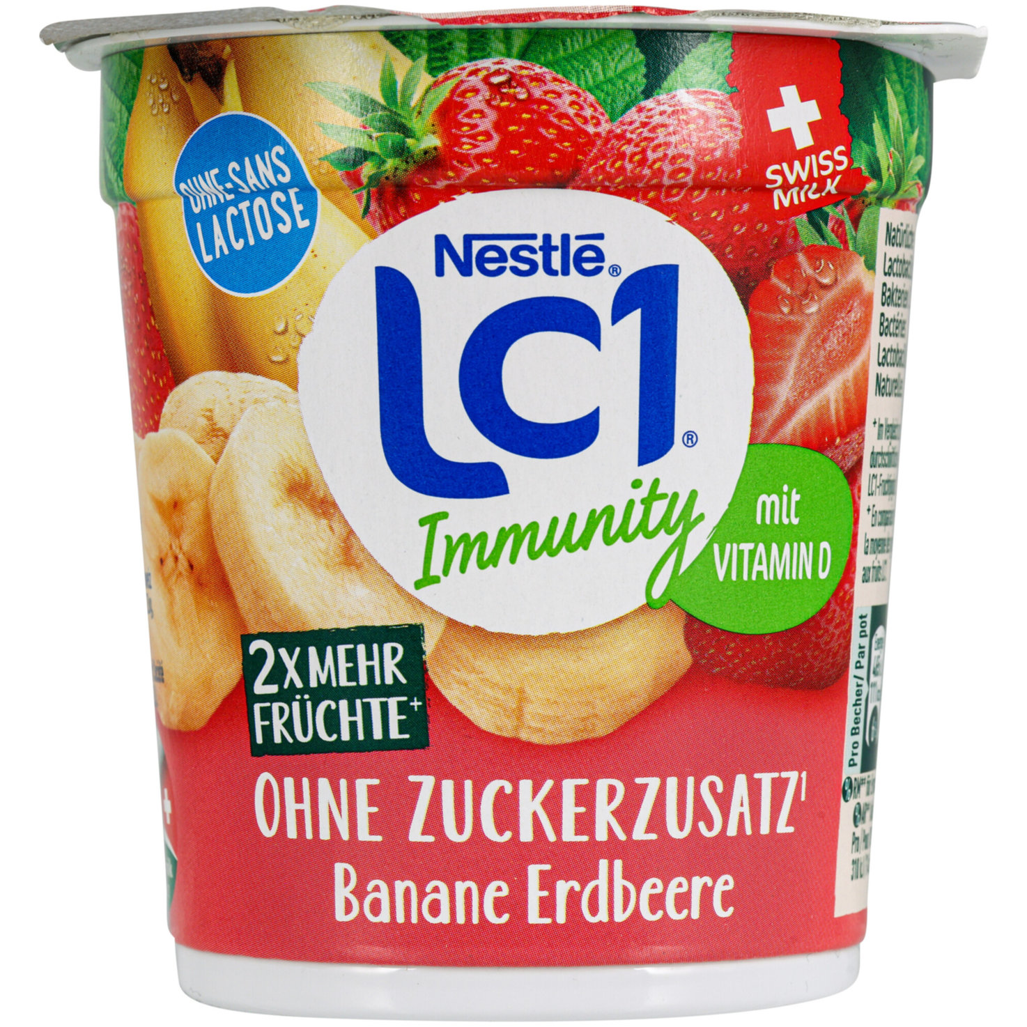 LC1 Joghurt ohne Zuckerzusatz Banane & Erdbeere laktosefrei 2x150g