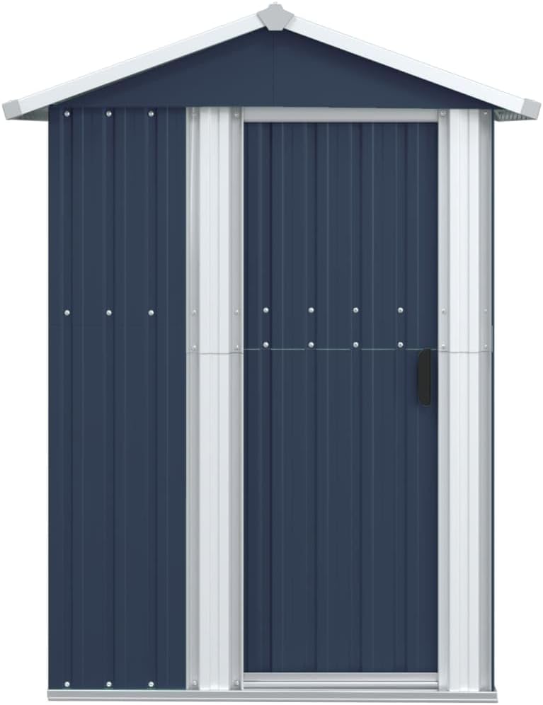 Geräteschuppen Anthrazit 126x97,5x177 cm Verzinkter Stahl
